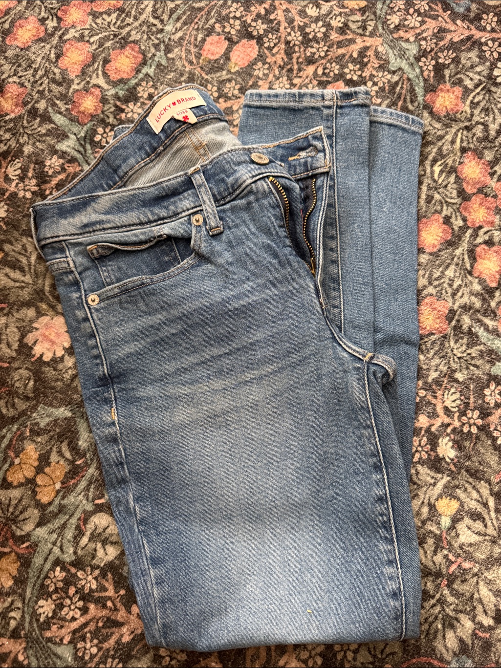 Lucky Brand Womens Light Blue Denim Jeans Skinny